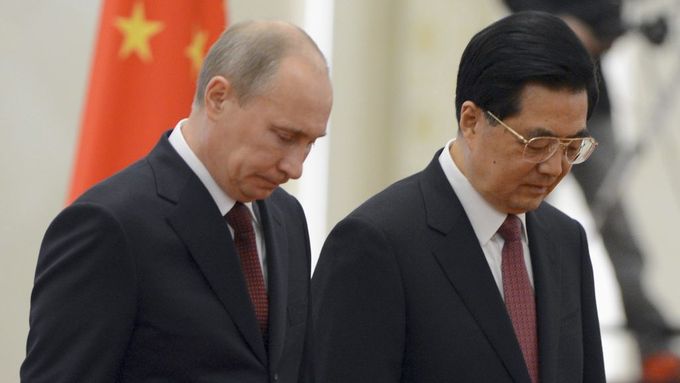 Vladimir Putin a Chu Ťin-tchao.