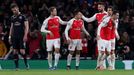 LM, Arsenal-Dinamo Záhřeb: Mesut Özil slaví gól na 1:0