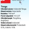 Mapa - Království Tonga