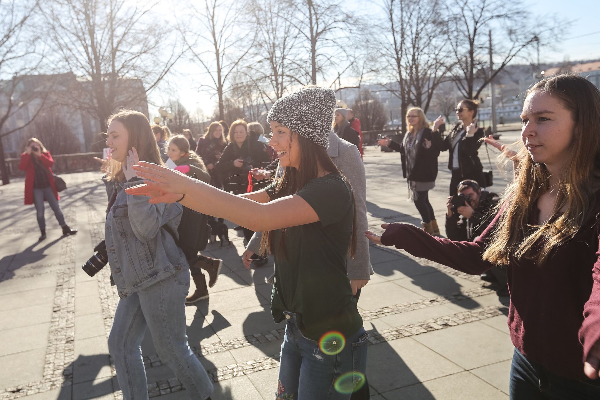 Taneční happening proti násilí na ženách - One Billion Rising - Praha, 14. 2. 2019