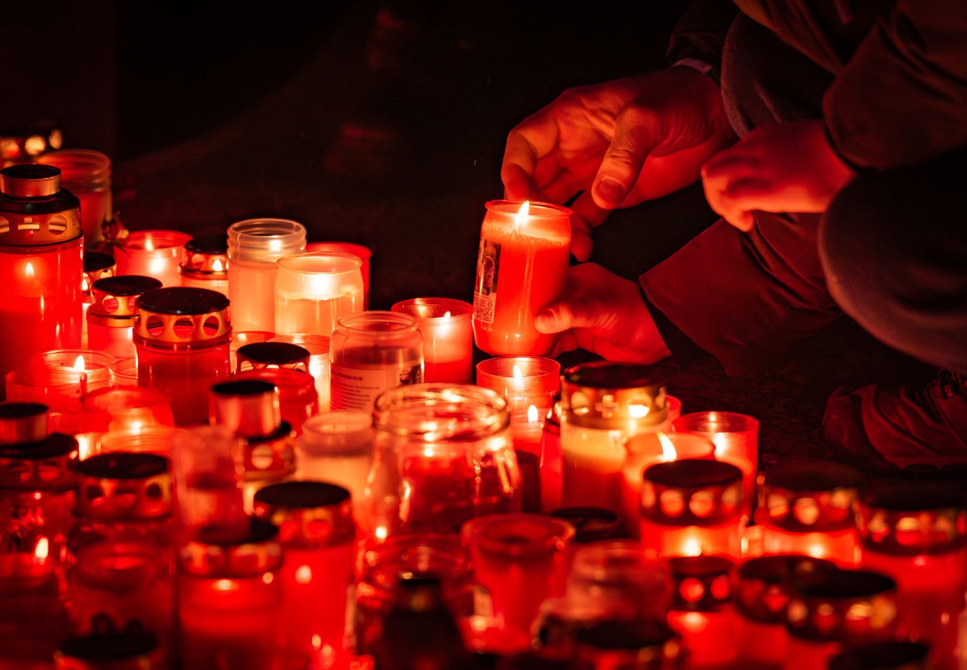 Národní třída, Staroměstské náměstí, 17. listopad, výročí, státní svátek, svíčky