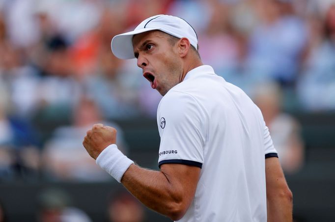 Gilles Müller na Wimbledonu 2017