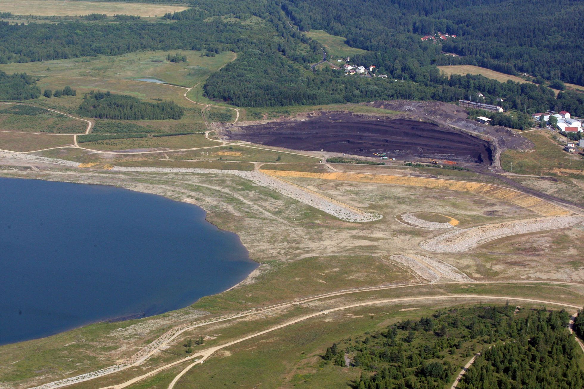 Jezero Medard z letadla