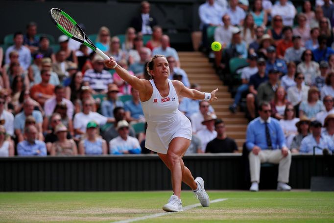 Barbora Strýcová ve čtvrtfinále Wimbledonu 2019