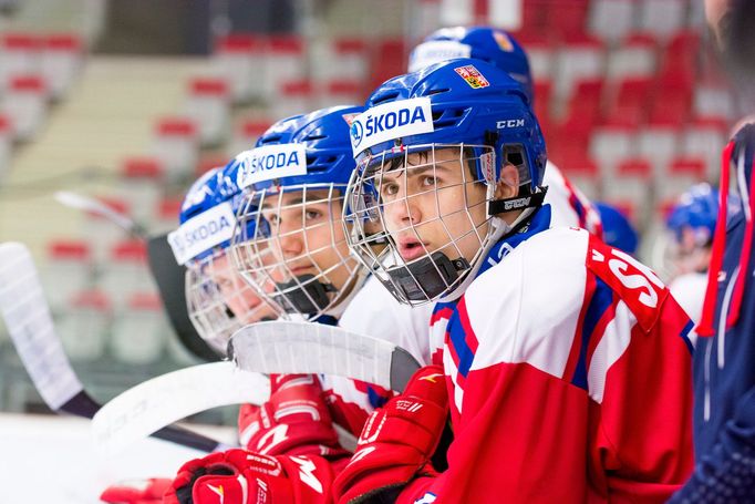 Přípravný zápas české hokejové reprezentace do osmnácti let v Třinci před mistrovstvím světa.