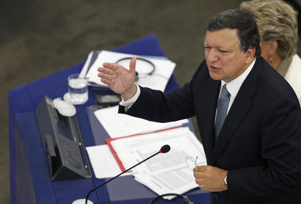 José Manuel Barroso na jednání ve Štrasburku