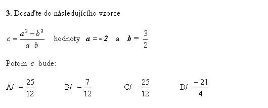 Test - gympl - uzavřené úlohy - 3
