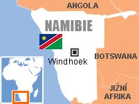 Mapa - Namibie