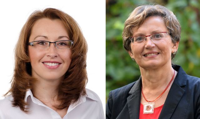 Senátorkou v Praze 10 bude buď místostarostka tamější radnice Ivana Cabrnochová ze Strany zelených (vlevo), nebo lékařka Jana Dušková (za ANO).
