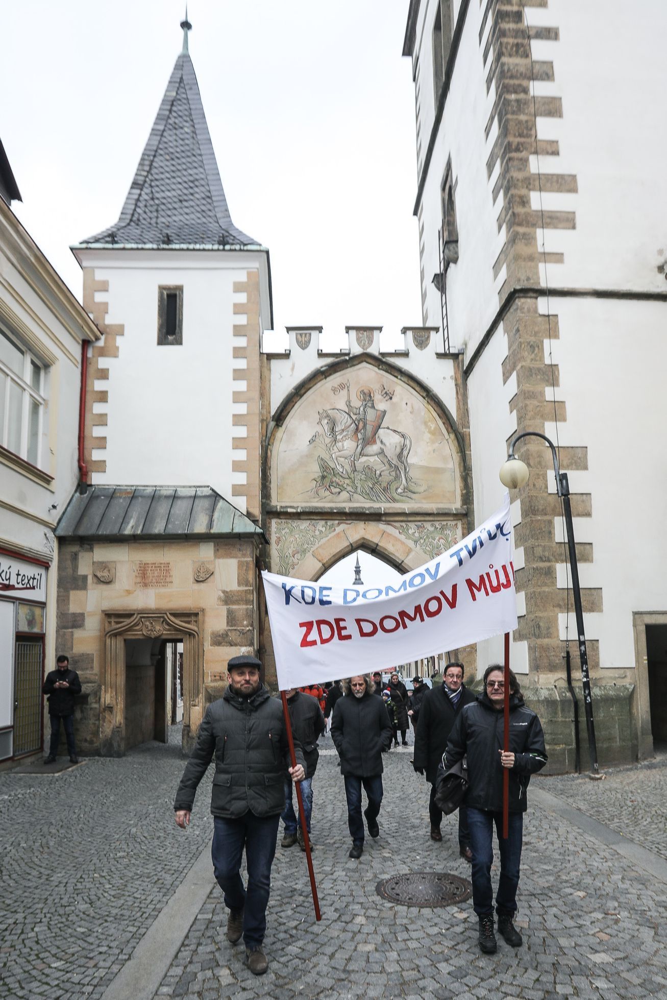 Pochod po 30. letech proti Sovětské okupaci a vojsku ve městě - Vysoké Mýto