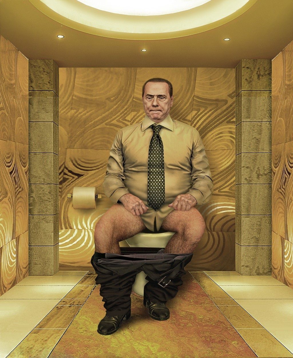 Na WC Silvio Berlusconi