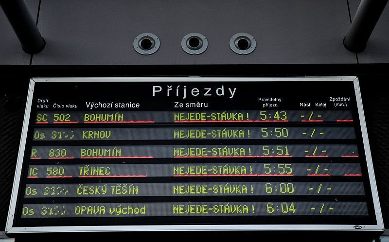 Stávka ČD Ostrava