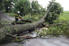 Silná bouře na Přerovsku zatopila domy a lámala stromy