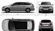 Rozvor kombi je oproti pětidveřovému hatchbacku natažen o 22 centimetrů.