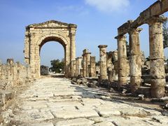 římské ruiny v Týru, Libanon