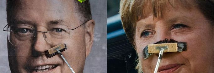 Vyzyvatel Peer Steinbrück (SPD) a jeho soupeřka Angela Merkelová (CDU).