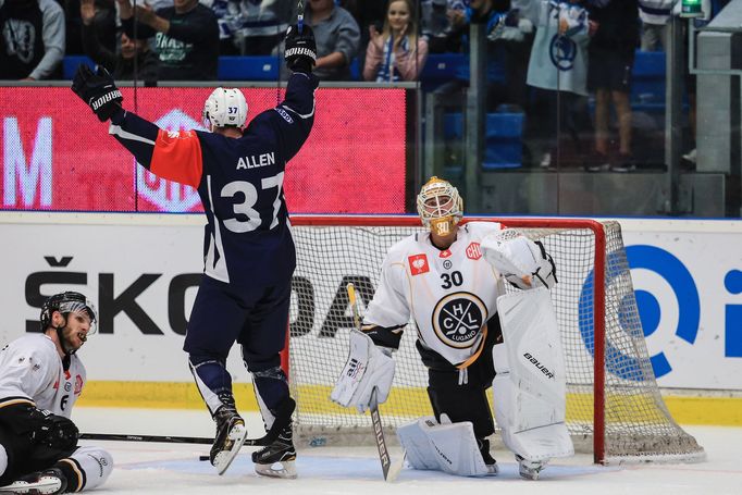 Hokejová Liga mistrů 2018/19: HC Škoda Plzeň - HC Lugano: Conor Allen, Elvis Merzlikins