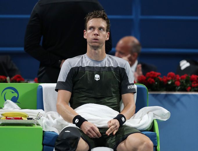 Tomáš Berdych na turnaji v Dauhá 2019