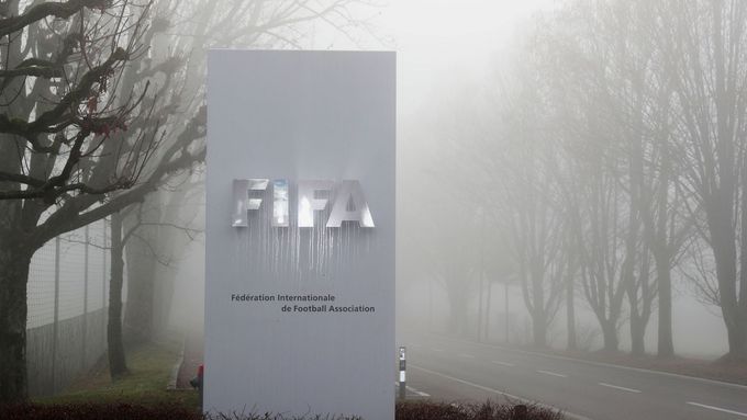 Logo Mezinárodní fotbalová federace FIFA v Curychu