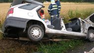 Nehoda traktoru a osobního vozidla v Městci Králové