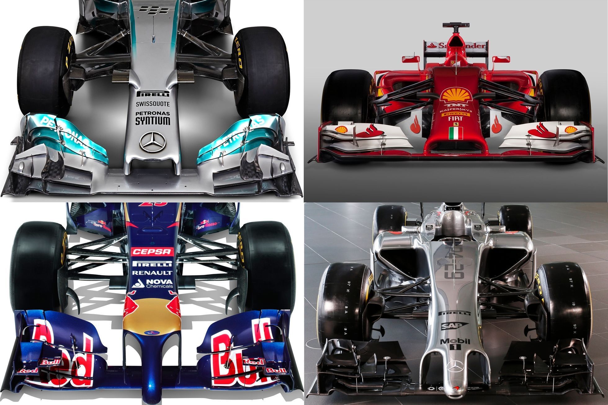 F1: přední spoilery 2014