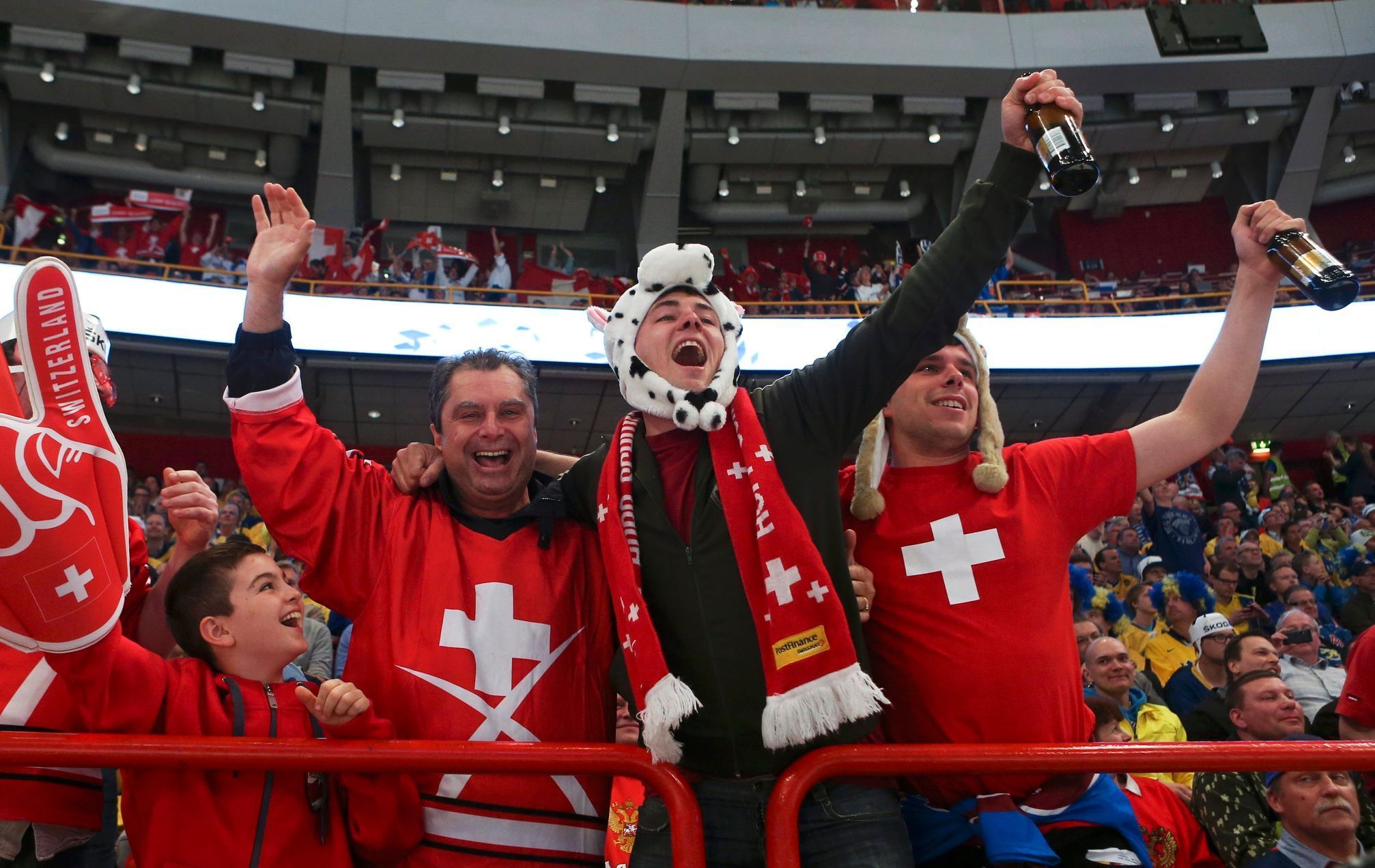 Hokej, MS 2013, Švédsko - Švýcarsko: švýcarští fanoušci