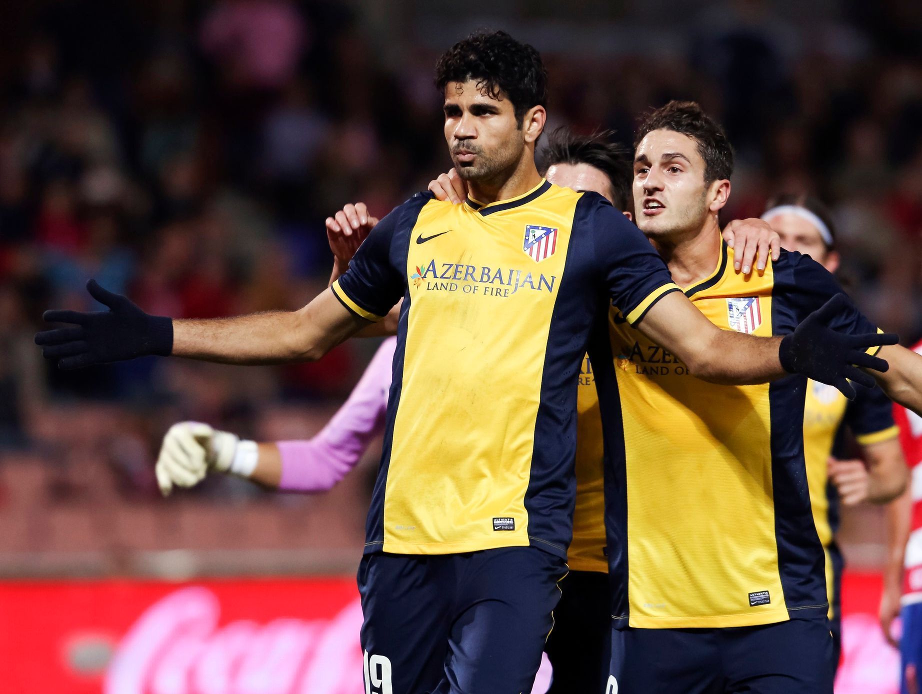 Diego Costa (Atlético Madrid) slaví branku v La lize