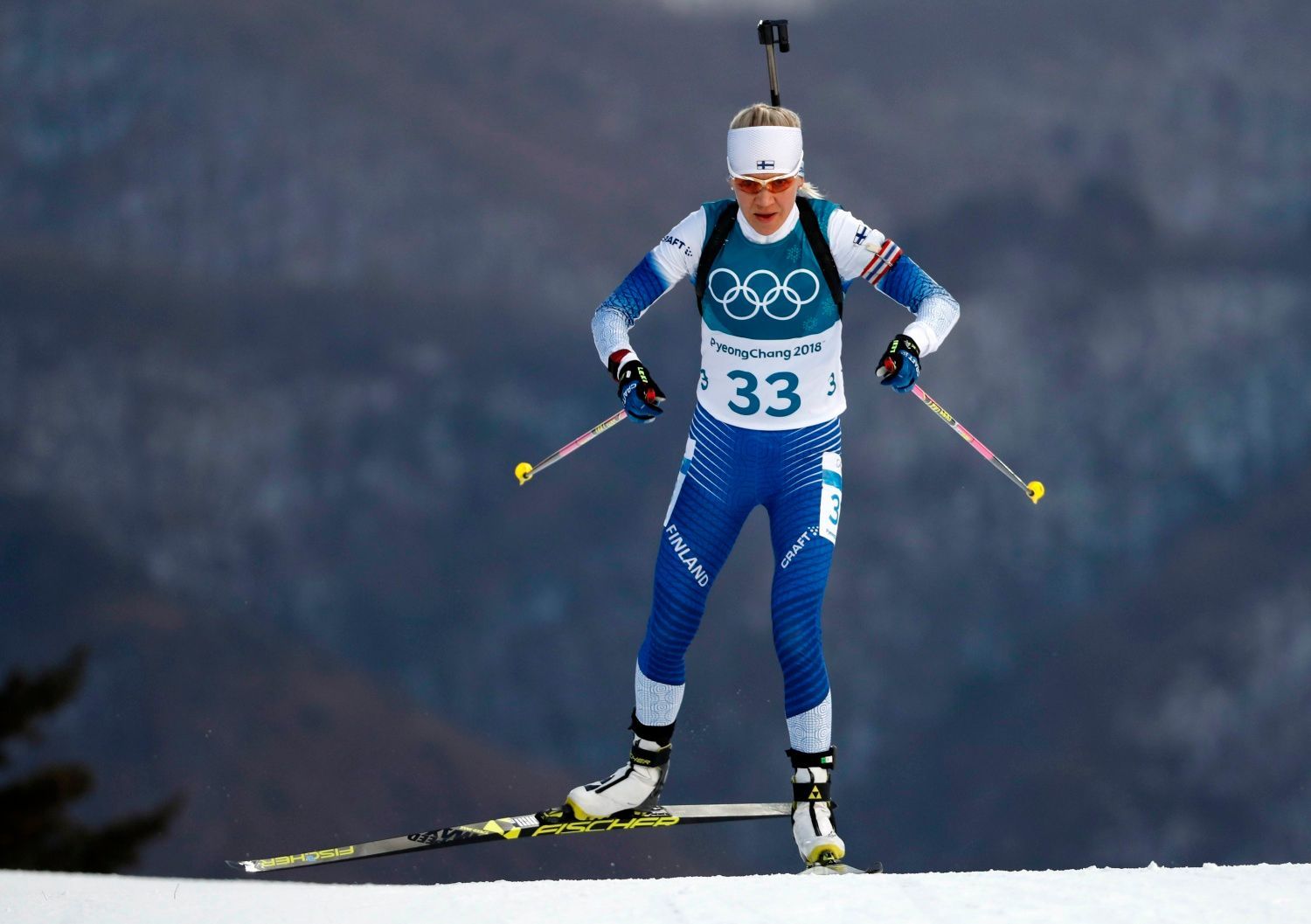 Kaisa Mäkäräinenová ve vytrvalostním závodě na ZOH 2018
