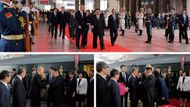 Severokorejský diktátor Kim Čong-un vystoupil z vlaku v Pekingu, 2. září 2025.