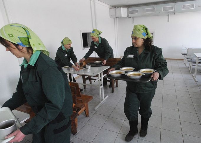 IK-11 minimum-security penal colony for women Prisoners at lunchtime at the IK-11 minimum-security penal colony for women in Nerchinsk.