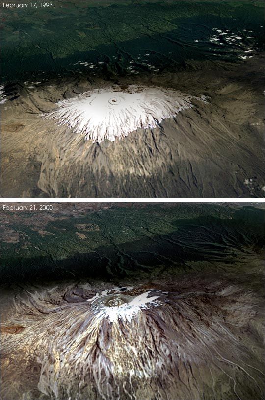 Z Kilimandžára mizí sníh