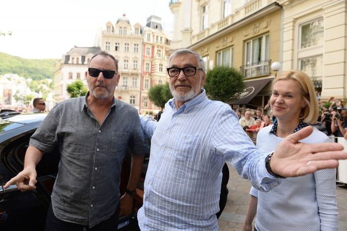 Herec Jean Reno s prezidentem festivalu Jiří Bartoška