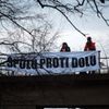 Demonstrace občanů Horního Jiřetína