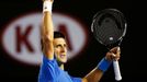 Novak Djokovič při finále Australian Open 2015