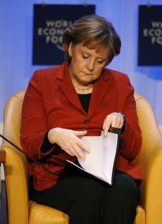 Angela Merkelová v Davosu