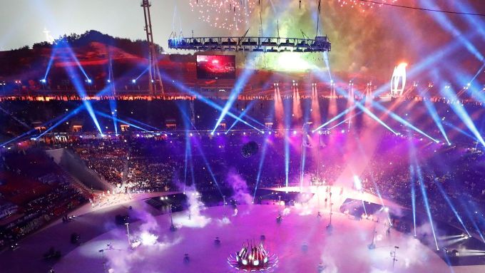 Slavnostní zahájení XXIII. zimních olympijských her v Pchjongčchangu.