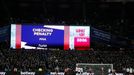 Soccer Football - Premier League - West Ham United v Liverpool - London Stadium, London, Britain - January 29, 2020   The big screen displays a VAR review message before