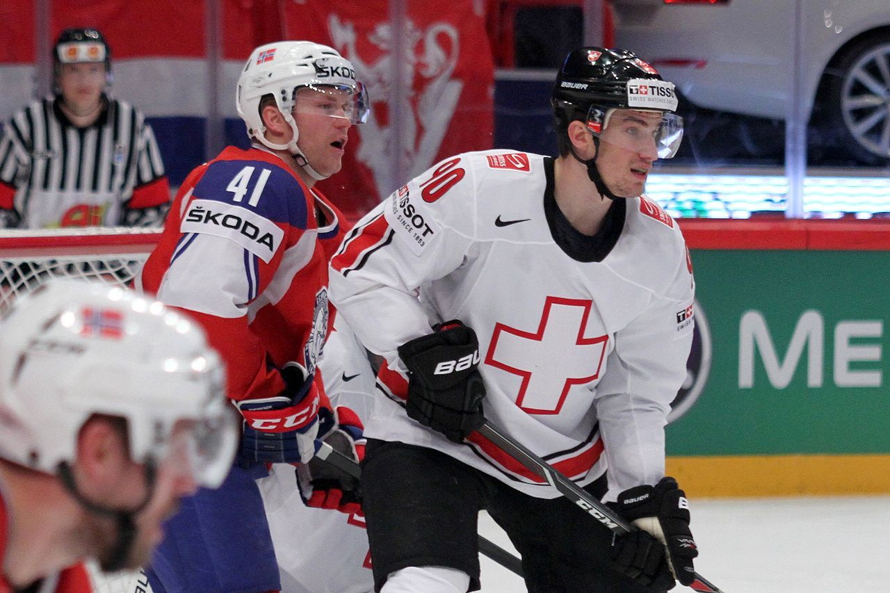 Utkání světového šampionátu mezi Švýcarskem a Norskem