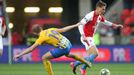 Josef Hnaníček a Lukáš Masopust v zápase 22. kola Slavia - Opava