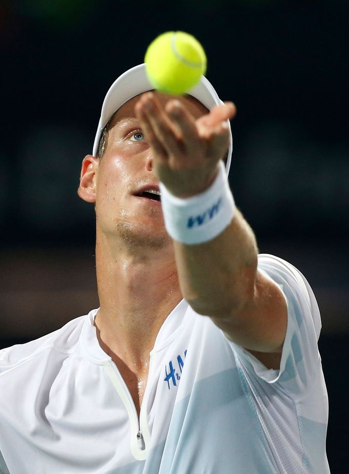 Tomáš Berdych na turnaji v Dubaji 2014