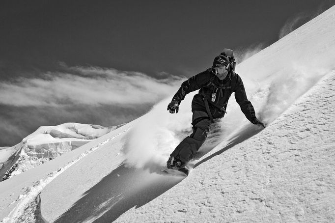 Michal Brouček: horské fotografie (snowboard, lyžování, horolezectví)