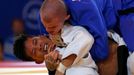 Hry Commonwealthu: Danny Williams, Anglie (nahoře) a Adrian Leat, Nový Zéland - judo