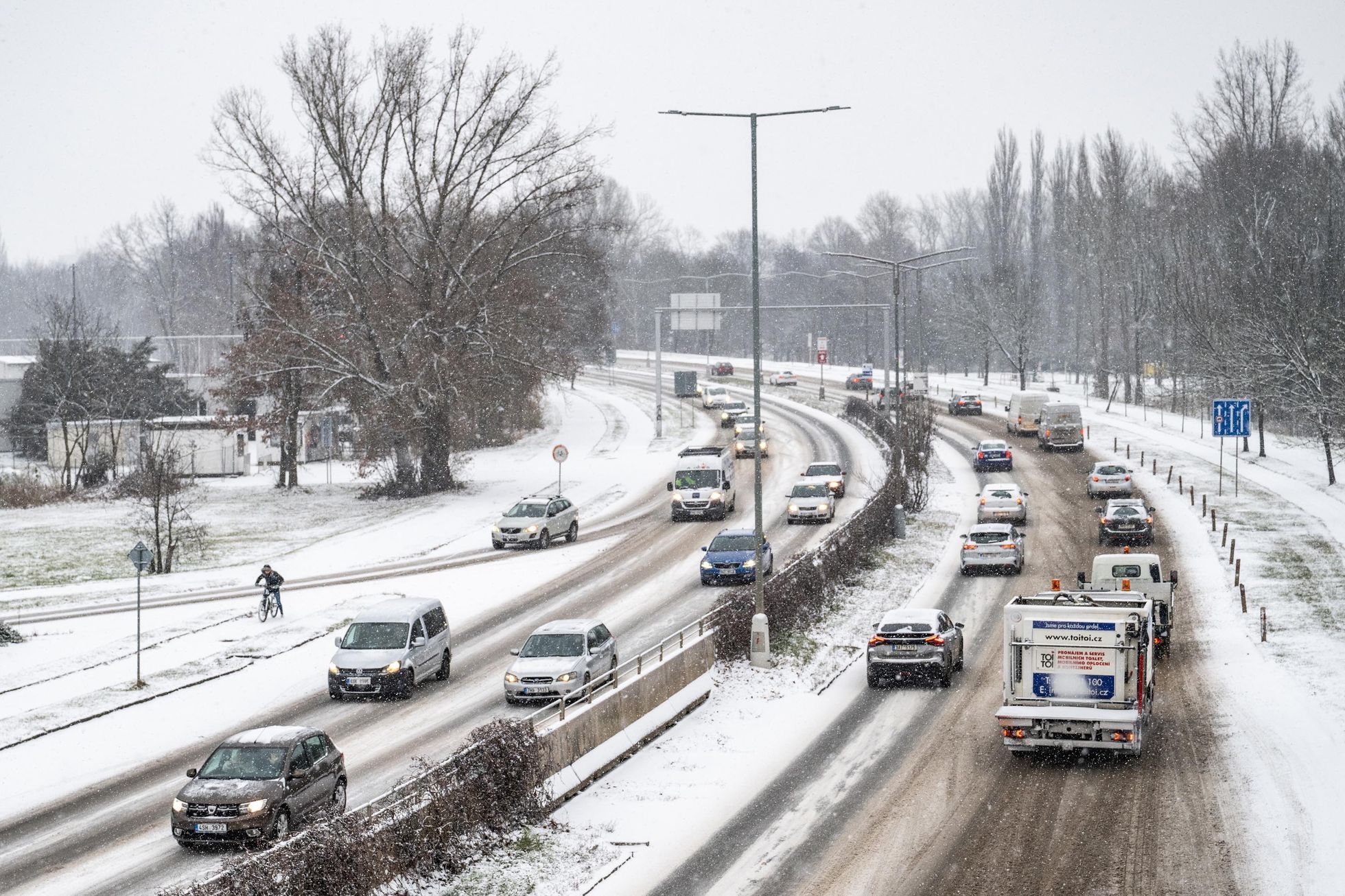 Česká republika, sníh, doprava, sněžení, kalamita