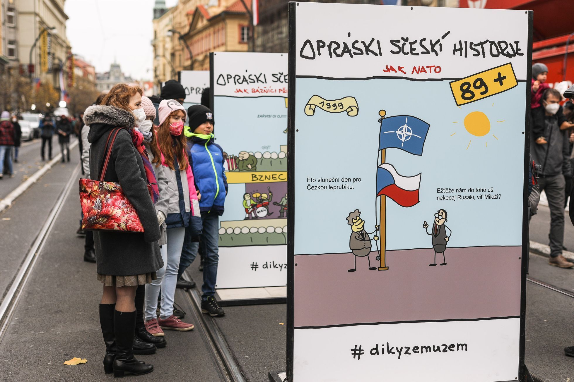 17. listopad 2021, státní svátek, Sametová revoluce, 17. 11. 2021, Národní třída, Hlávkova kolej