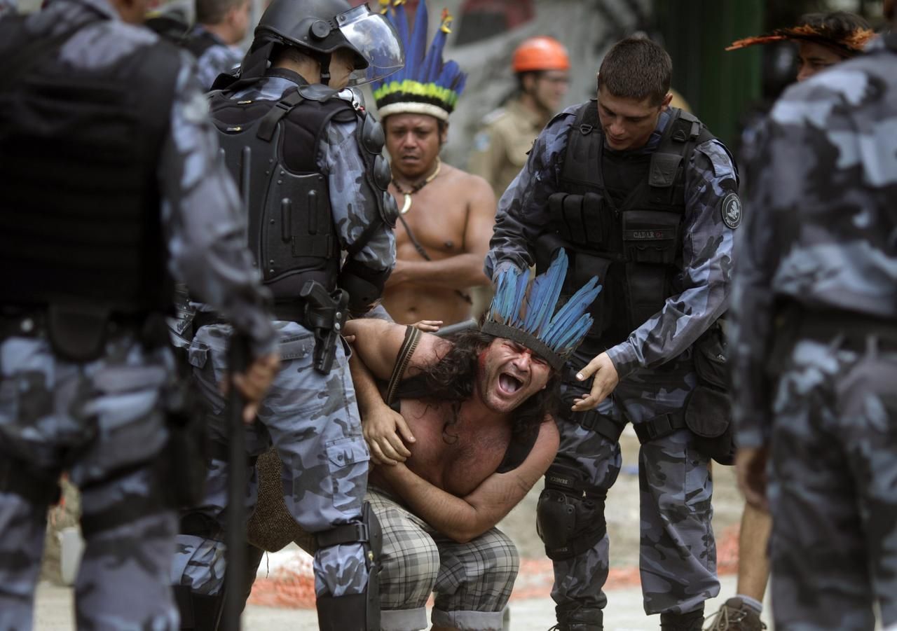 Fotogalerie: Boj brazilských indiánů proti vystěhování