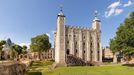 White Tower, součást komplexu Tower of London, 23. července 2021. Tato centrální budova sloužila jako královský palác i pevnost.