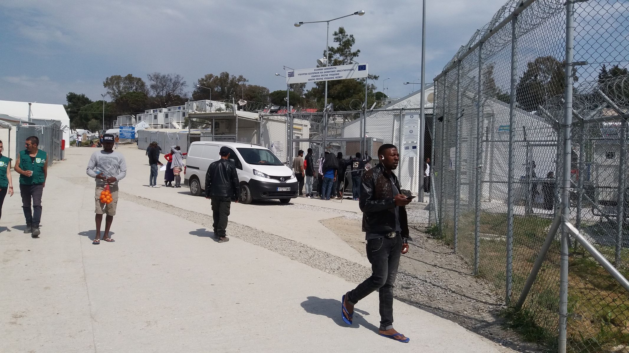Z řeckého ostrova Lesbos, uprchlická krize.