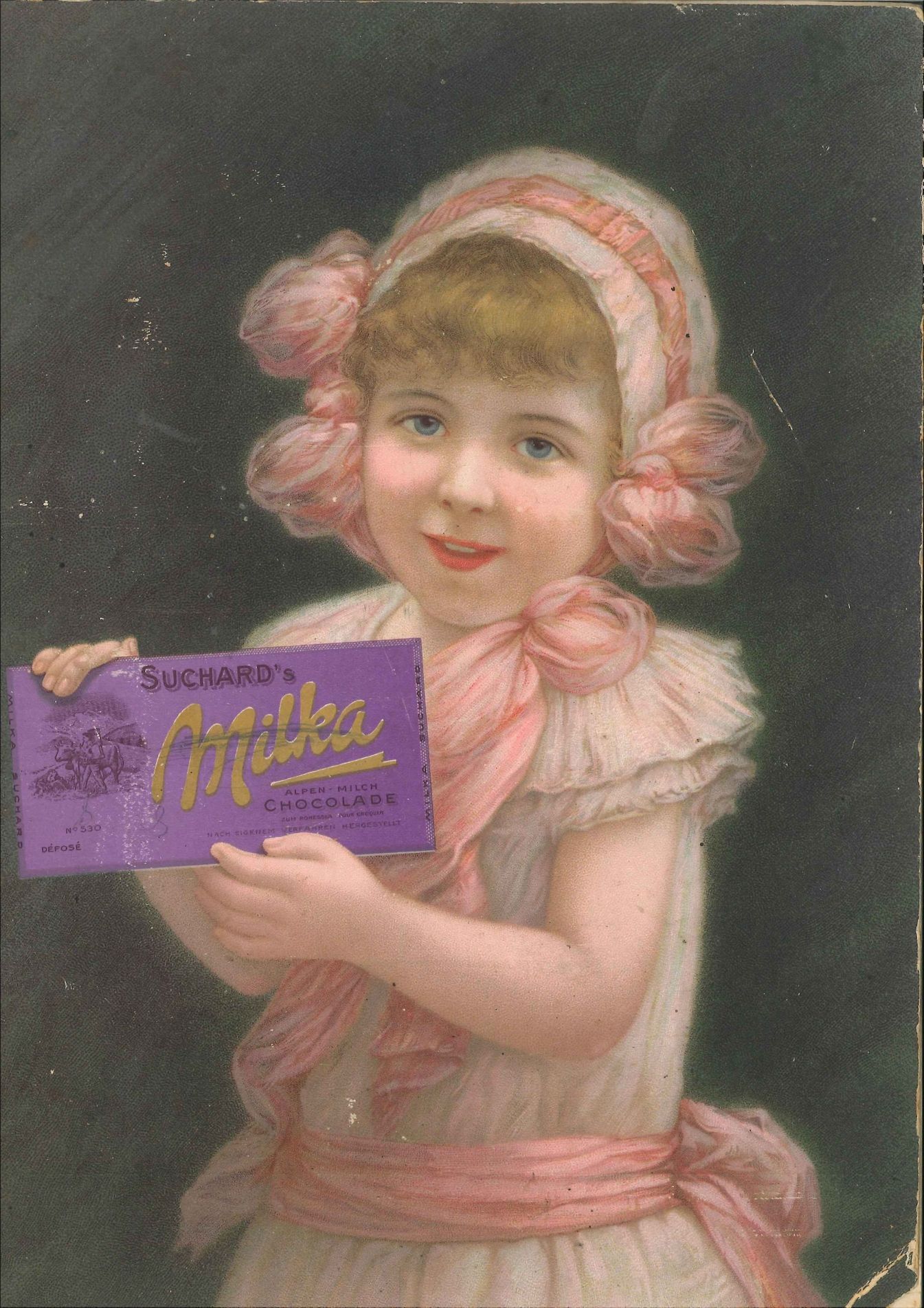 Milka 1930_ca_ Milka_Mädchen_Umschlagdeckel