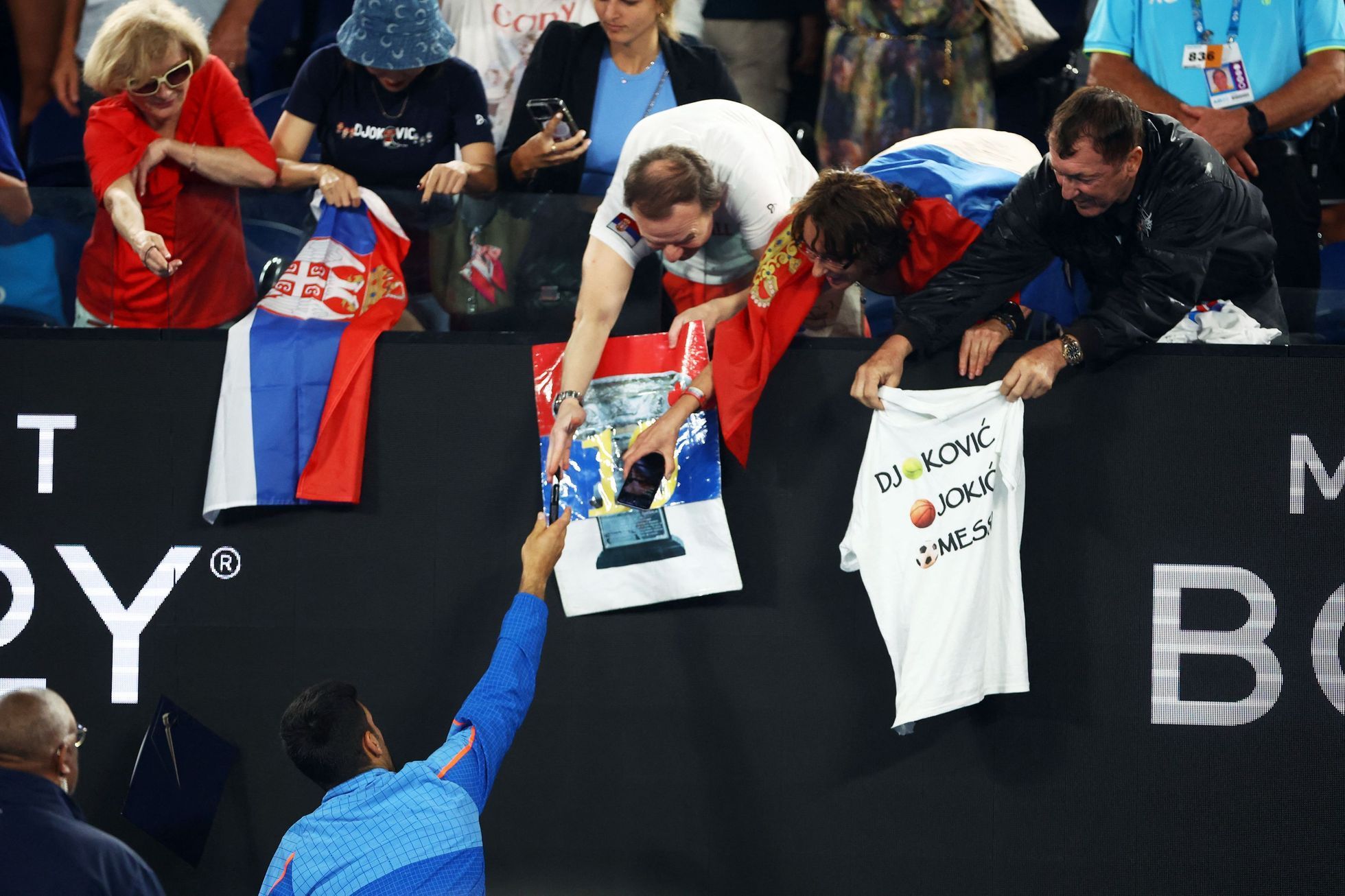 Novak Djokovič, ruský fanoušek, Australian Open 2023