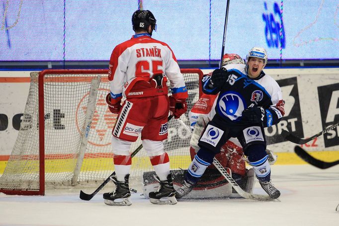 2. čtvrtfinále play-off 2018, Plzeň - Olomouc: Robin Staněk a Miroslav Indrák